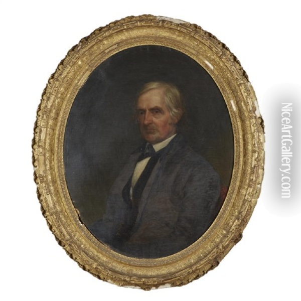 Pair Of Portraits: Abolitionist And Women's Rights Activist Lucretia Mott Oil Painting - Thomas Hicks