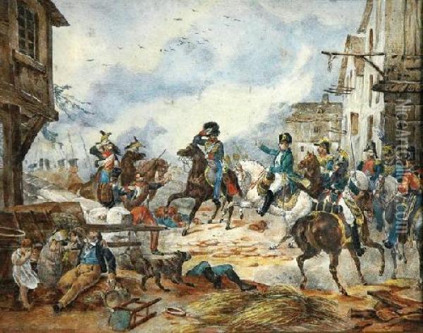 Napoleon Po Bitwie Pod Arcis-sur-aube Oil Painting - Victor Adam