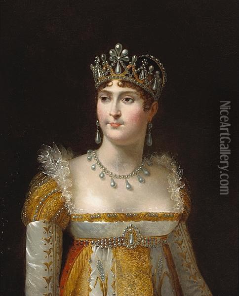 A Portrait Of Empress Josephine Oil Painting - Jean-Baptiste Regnault