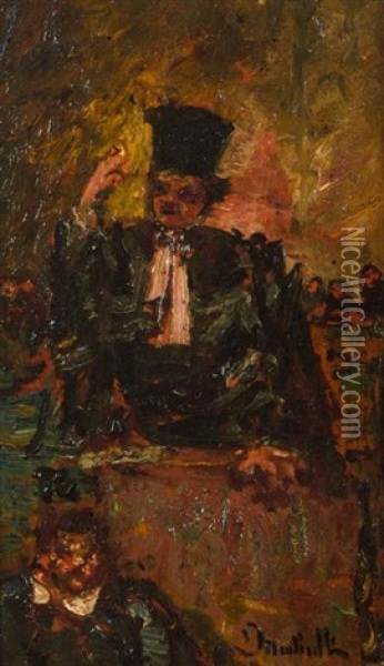 L'avocat Oil Painting - Adolphe Monticelli