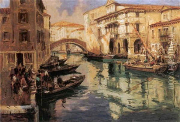 Meriggio A Venezia Oil Painting - Emma Ciardi
