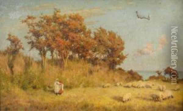 Autumn Gold Oil Painting - Leonard Charles Nightingale