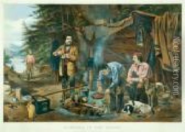Untitled Oil Painting - Currier & Ives Publishers