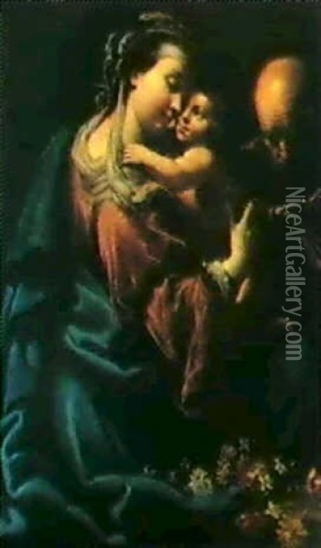 Sacra Famiglia Oil Painting - Niccolo Tornioli