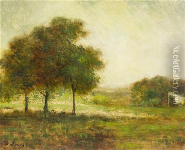 Sunlit Meadow Oil Painting - George Inness