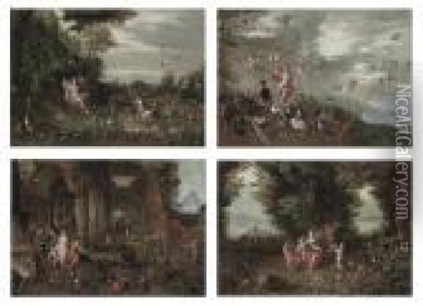 The Four Elements: Fire, Water, Earth And Air Oil Painting - Jan Brueghel the Younger