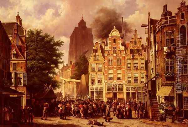 Rotterdam Oil Painting - Willem Koekkoek