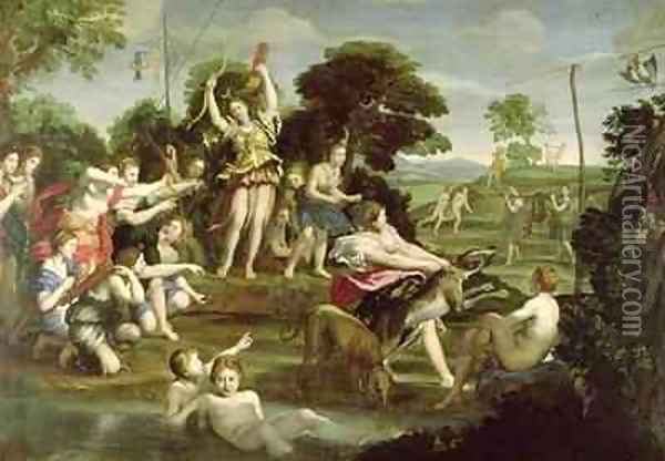 The Hunt of Diana Oil Painting - Domenico Zampieri (Domenichino)