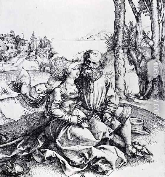 The Ill-Assorted Couple (or The Offer Of Love) Oil Painting - Albrecht Durer