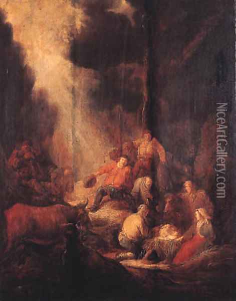 The Adoration of the Shepherds 2 Oil Painting - Benjamin Gerritsz. Cuyp