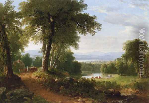 After a Summer Shower Oil Painting - Asher Brown Durand