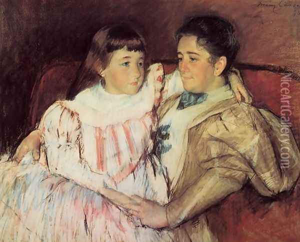 Portrait Of Mrs Havemeyer And Her Daughter Electra Oil Painting - Mary Cassatt