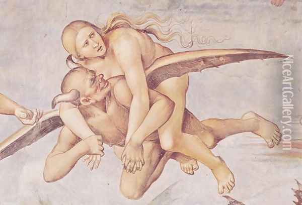 One of the Damned Riding on a Devil, from the Last Judgement Oil Painting - Luca Signorelli