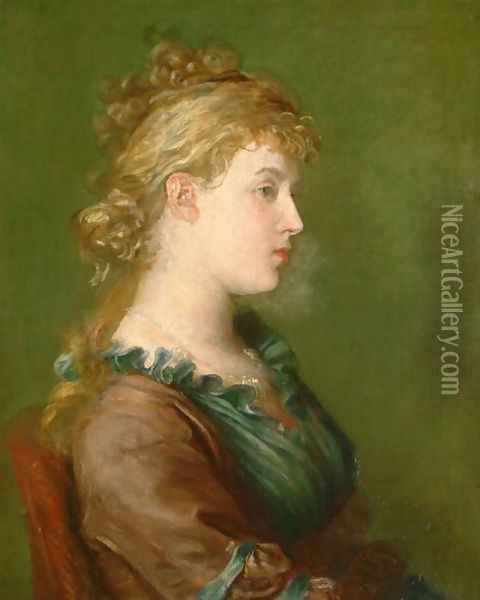Lady Archibald Campbell (c.1846-1923) c.1960 Oil Painting - George Frederick Watts