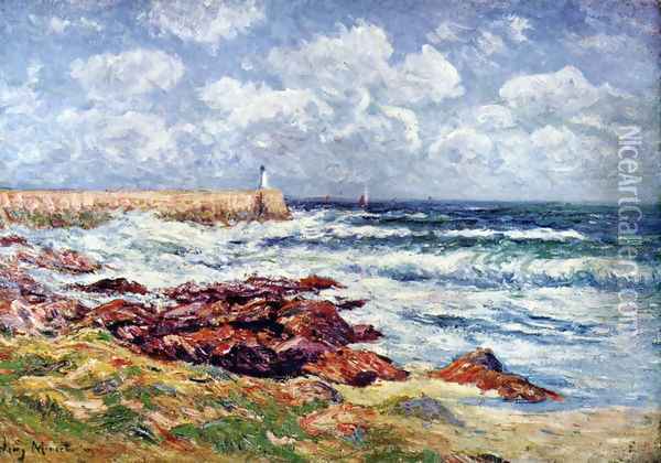 The lighthouse Oil Painting - Henri Moret