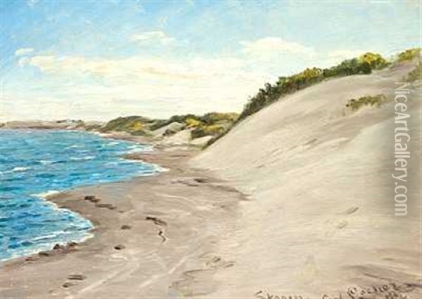 Klitter Ved Havet Oil Painting - Carl Ludvig Thilson Locher