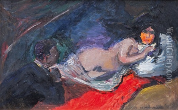 Akt Oil Painting - Antonin Prochazka