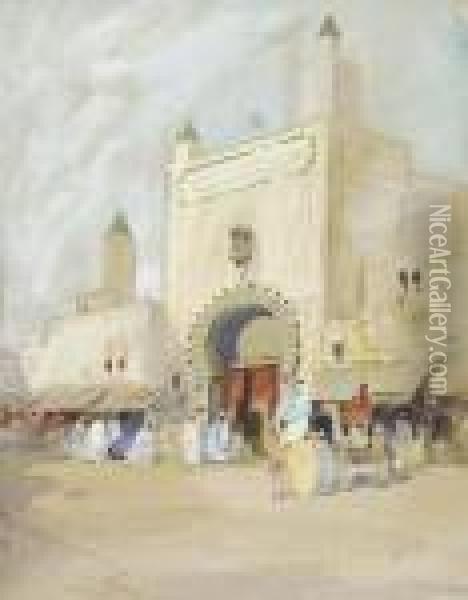 Gate In Kairouan Oil Painting - Hercules Brabazon Brabazon