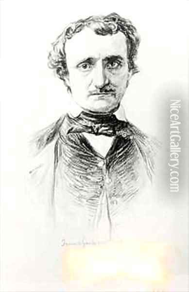 Edgar Allan Poe 1809-49 Oil Painting - Ismael Gentz