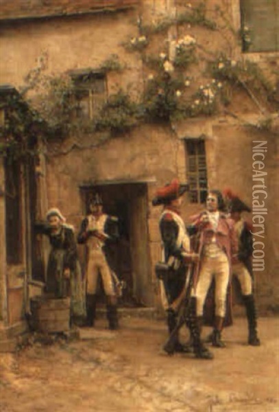 The Separation Oil Painting - Jules Girardet
