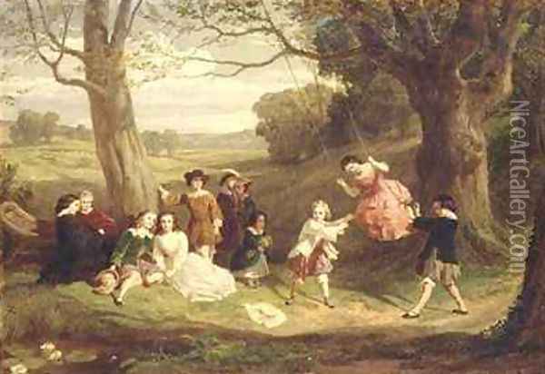The Swing Oil Painting - Frederick Goodall