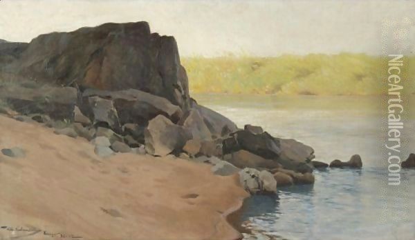 Am Kisigo (At The Kisigo) Oil Painting - Wilhelm Kuhnert