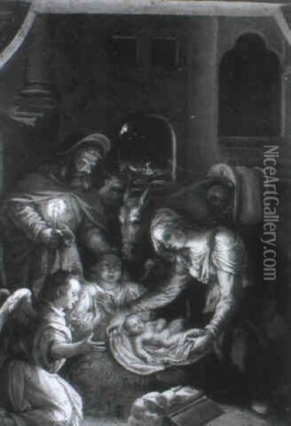 The Nativity Oil Painting - Hendrick De Clerck