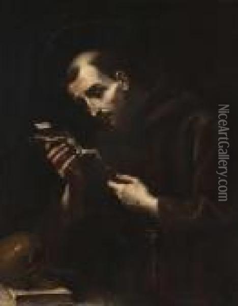 San Francesco In Preghiera Oil Painting - Lodovico Cardi Cigoli