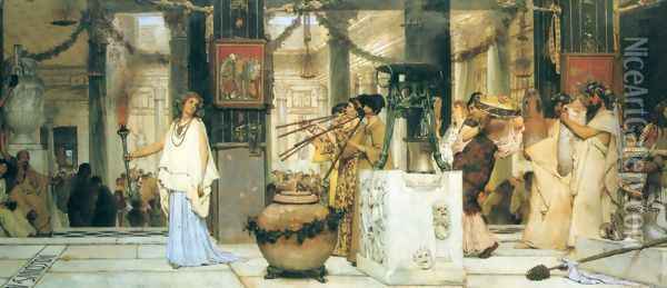 The Vintage Festival Oil Painting - Sir Lawrence Alma-Tadema