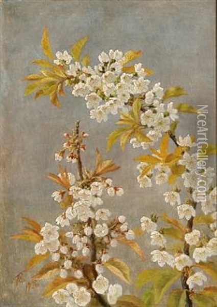 Blooming Apple Branch Oil Painting - Anthonie Eleonore (Anthonore) Christensen