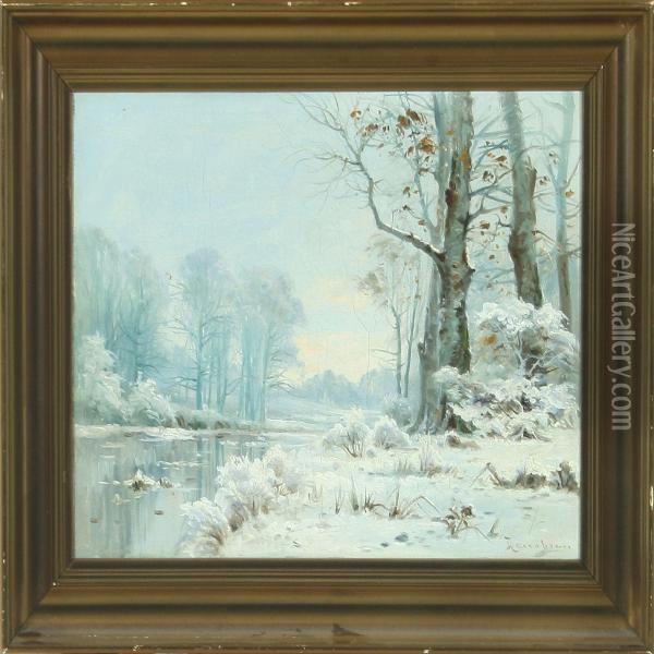 Winther Landscape Oil Painting - A. G. Jacobsen