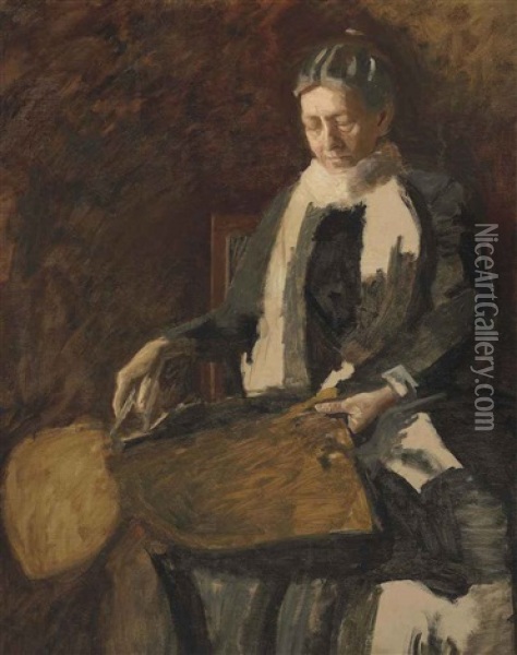 Portrait Of Mrs. Joseph W. Drexel Oil Painting - Thomas Eakins