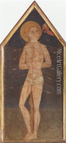 Saint Sebastian Oil Painting -  Sano di Pietro