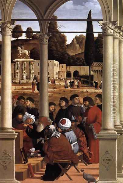 Disputation of St Stephen (detail) Oil Painting - Vittore Carpaccio