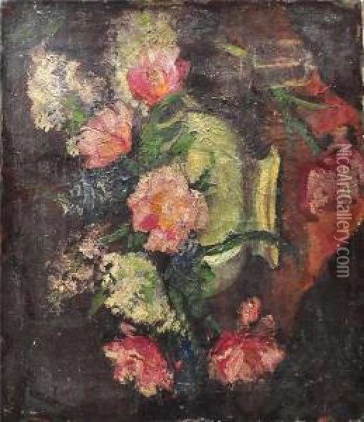 Impressionistisches Blumenstillleben Oil Painting - Fritz Reiner