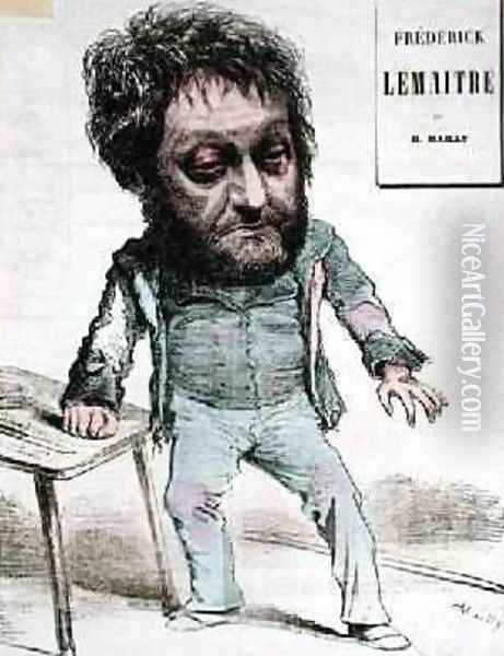 Caricature of Frederick Lemaitre Oil Painting - Hippolyte Mailly