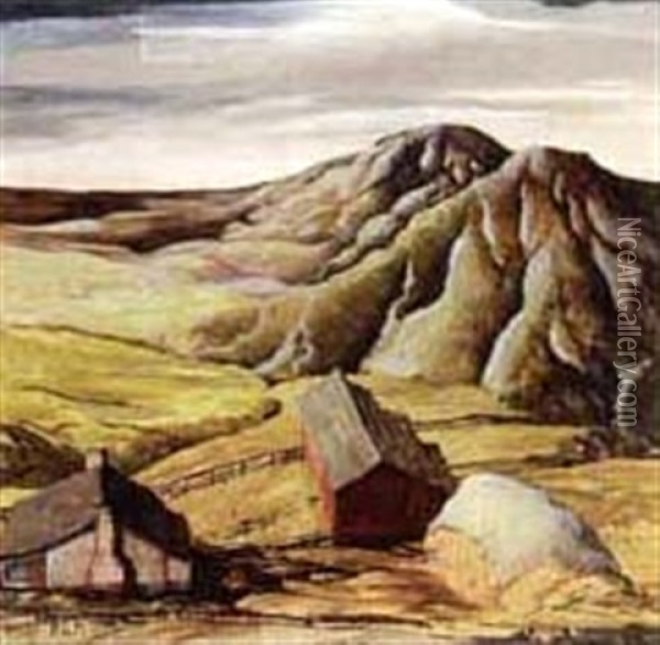 The Ranch Oil Painting - Ralph Davison Miller