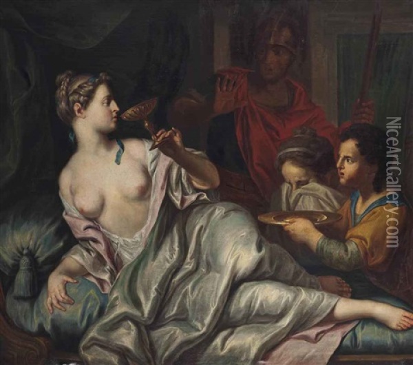 The Death Of Sophonisba Oil Painting - Matthaeus (Arent) Terwesten