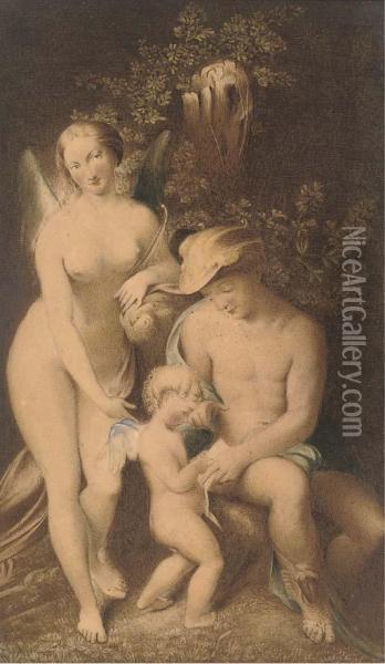 The Education Of Cupid Oil Painting - John Haslem