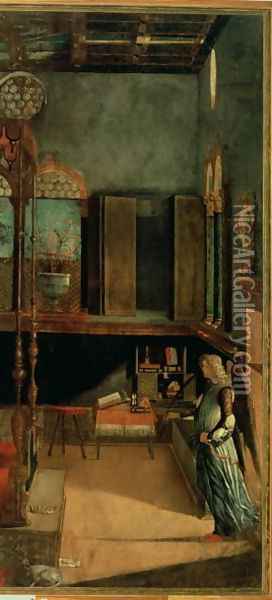 Dream of St.Ursula, 1495 (detail) Oil Painting - Vittore Carpaccio