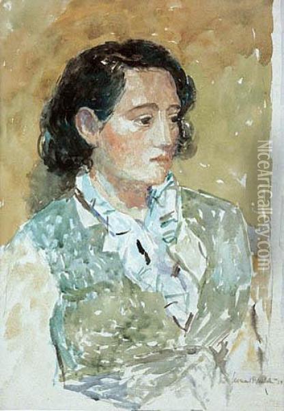 Portret Kobiety Oil Painting - Leonard Pekalski