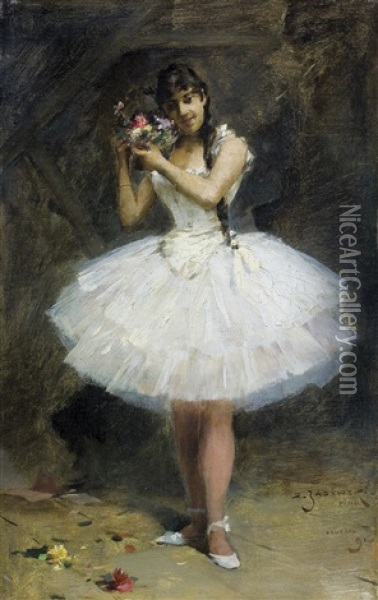 A Dancer Oil Painting - Zdzislaw Jasinski