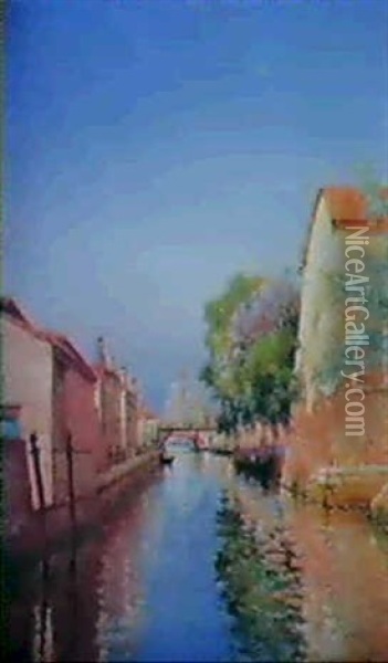 Canal Du Ceneiro Oil Painting - Marie Joseph Leon Clavel