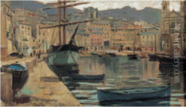 Le Port De Bastia Oil Painting - Frederic Dufaux