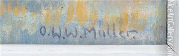Vue Sur L'eiger, Le Monch Et La Jungfrau Oil Painting - Wilhelm (William) Mueller