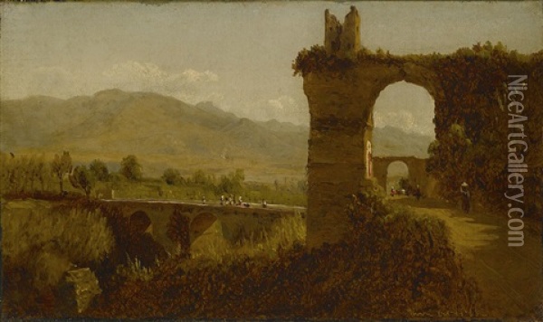 Arch Of Nero At Tivoli From The West Oil Painting - Sanford Robinson Gifford