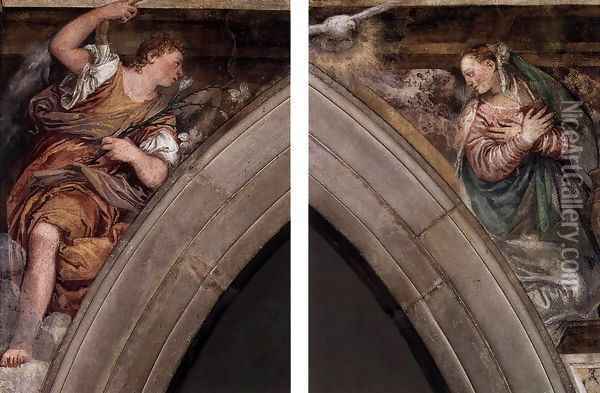 Annunciation Oil Painting - Paolo Veronese (Caliari)