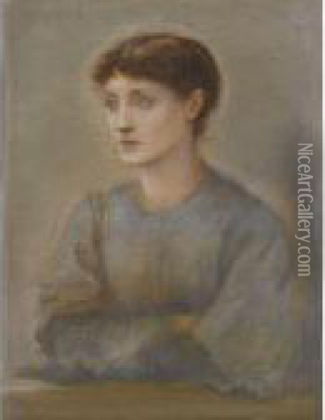 Portrait Of Margaret, The Artist's Daughter Oil Painting - Sir Edward Coley Burne-Jones