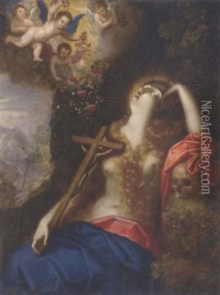 The Magdalen In Ecstasy Oil Painting - Hendrick De Clerck