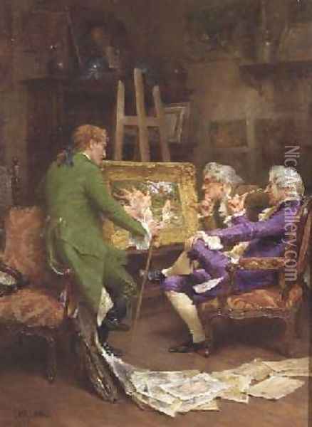The Connoisseurs Oil Painting - John Arthur Lomax